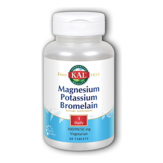 Bromelaína De Magnésio E Potássio 60 Comprimidos Da Kal Bromelaína De Magnésio E Potássio 60 Comprimidos Da Kal
