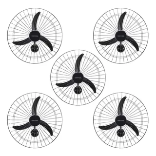 Ventilador Parede Industrial Silencioso 60cm Kit 05 Ventilador Parede Industrial Silencioso 60cm Kit 05