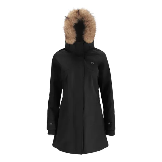 Parka Abrigo Aranova Negro Mujer Doite