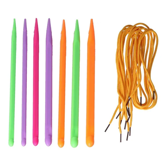 Plastic Crochet Hooks Durable Simple Operation 7 Size