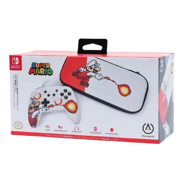 Acc Nsw Powera Bundle Fireball Mario Enwired Slim Case Color Blanco