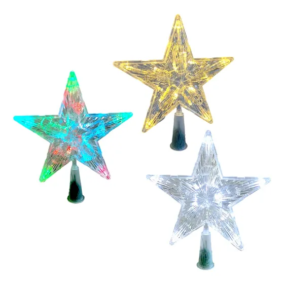 Aguja Led Transparente Con Forma De Estrella De Cinco Puntas