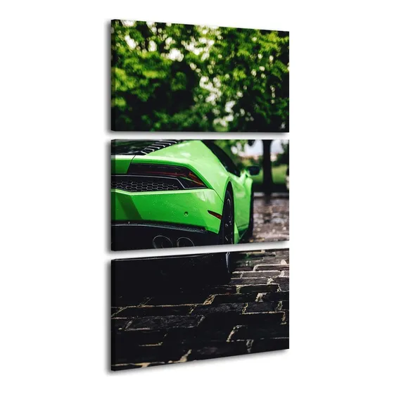 Trio Quadros Decorativos Para Quarto Oficina Automovel Loja