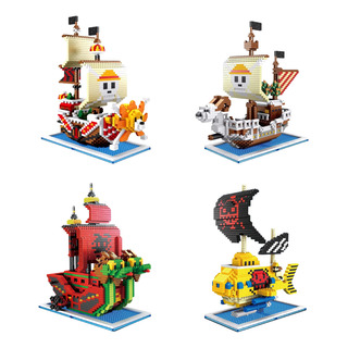 One Piece Barco Pirata Sunny Merry Bloques Construcción 3d One Piece Barco Pirata Sunny Merry Bloques Construcción 3d