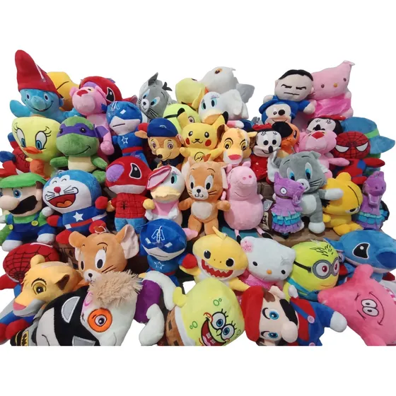 Animais De Pelucia Personagens Grua Atacado - Kit Com 30