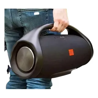 Caixa De Som Boombox Gigante 35cm 70w Bluetooth Oferta Black Preto 127/220v