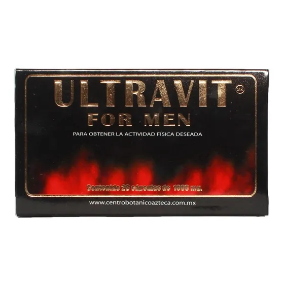 Ultravit Caja 28 Capsulas Naturales 1000 Mg Para Hombre Sabor Insaboro