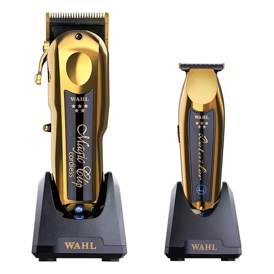Combo Wahl Recortadora Detailer Gold Y Magic Gold Cordless Color Dorado