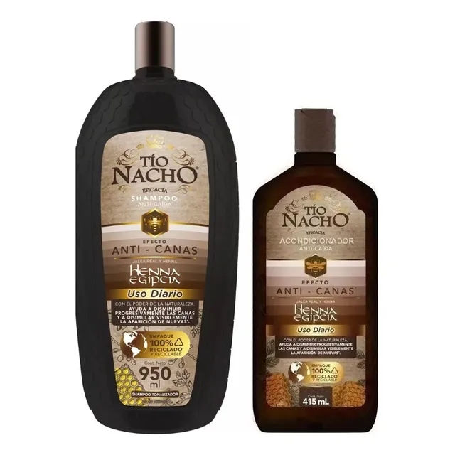 Shampoo Y Acondicionador Tio Nacho Henna Egipcia Anti Canas