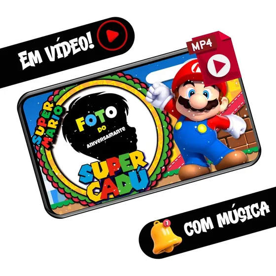 Convite Digital Animado Super Mário Bros