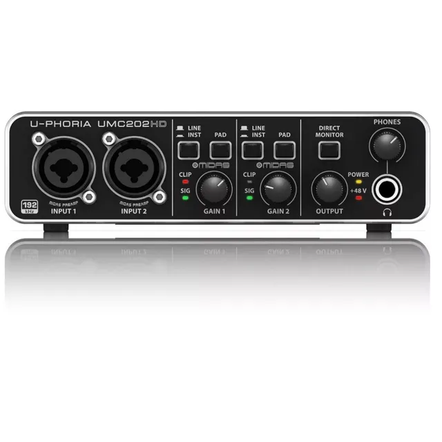 Interface De Audio Behringer U-phoria Umc202 Hd