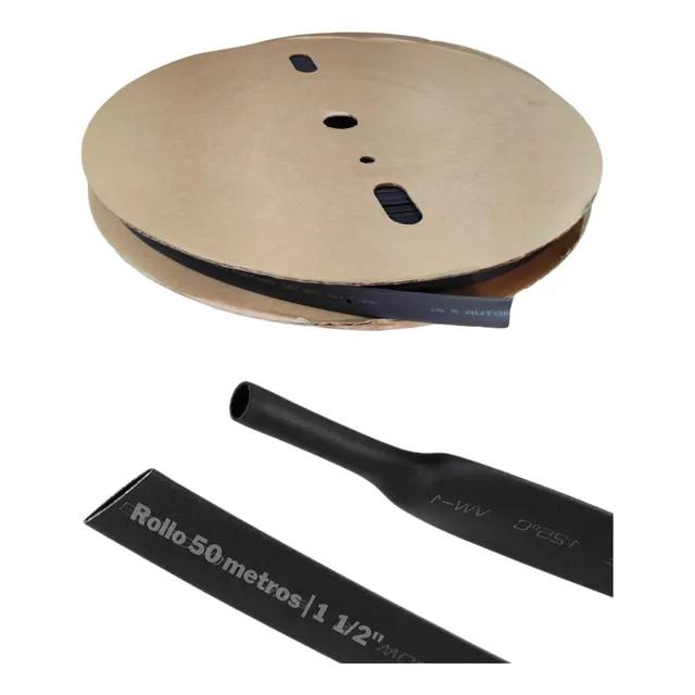 Rollo 50 Metros Tubo Aislante Thermofit 1 1/2 Pulgada 38mm 
