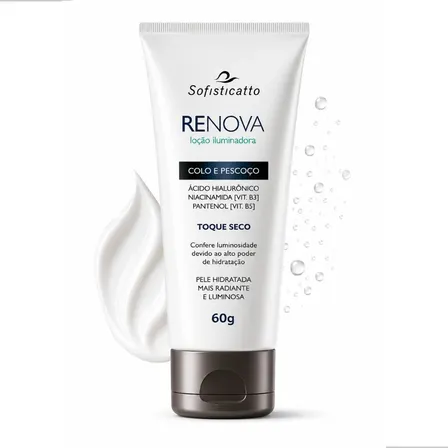 Creme Anti-rugas Colo Pescoço Ácido Hialurônico Renova 60g Todo Tipo De Pele Dia/noite