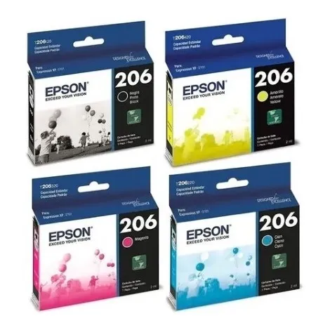 Cartuchos Epson Original T206 Negro + Col Combo 206 Xp-2101