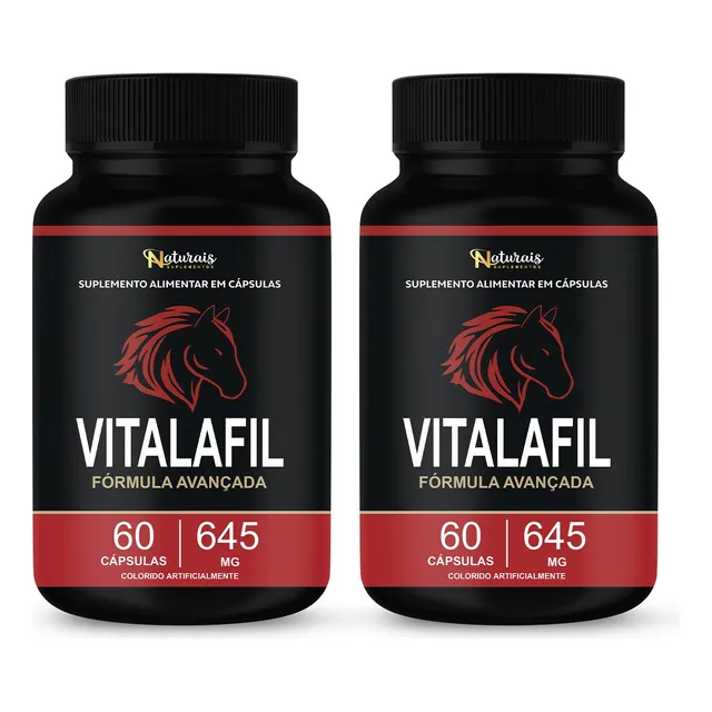 Kit 2 Vitalafil 60 Cápsulas Original - Aprovado Pela Anvisa