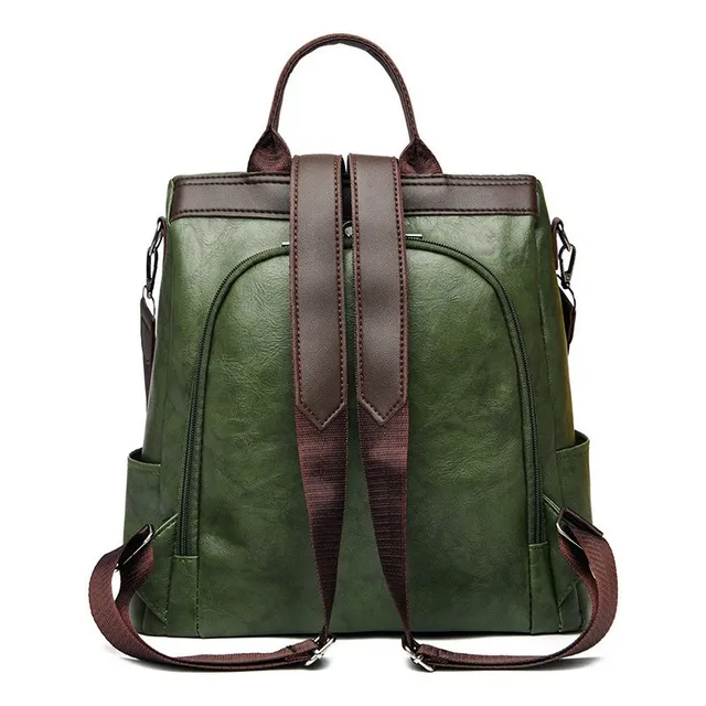 Bolso De Mujer Mochila De Cuero Impermeable Y Antirrobo