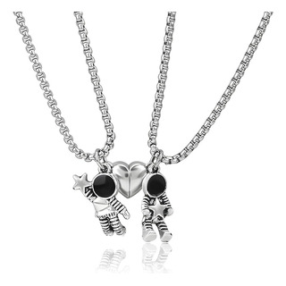 2 Collares Astron��micos De Acero Inoxidable A Juego Para Par 2 Collares Astron��micos De Acero Inoxidable A Juego Para Par