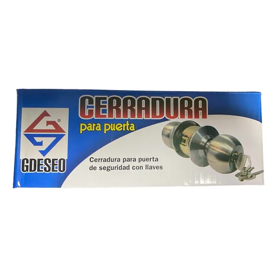 Cerradura Tipo Pomo Caoba P/dormitorio Con Llave Gdeseo