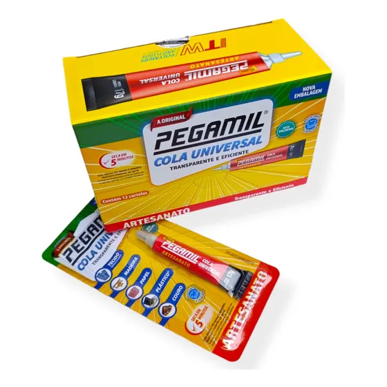 Cola Universal Pegamil 17g Caixa C/ 12 Unidades Atacado