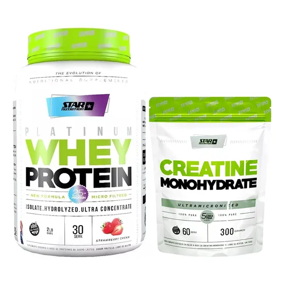 Star Nutrition Whey Protein 2lb + Creatina Monohidrato 300gr