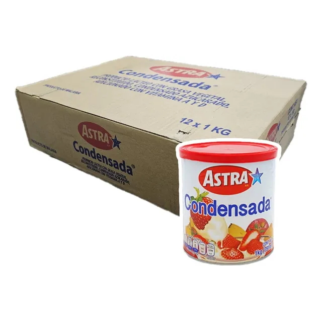 Leche Condensada Astra, Caja 12 Pzs. De 1kg.(781ml.)