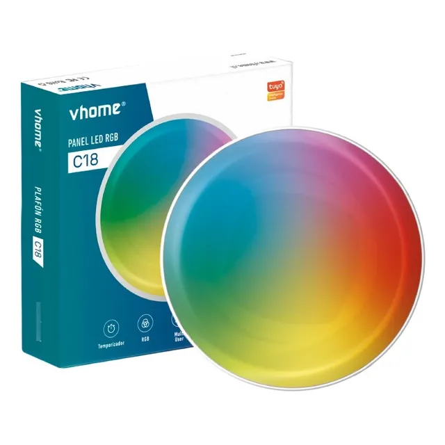 Plafon Celda Led Wifi Vhome C18 Sobrepuesto Rgb 18w Vshop