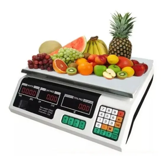 Balanza Peso Charcutero Digital 40 Kg Batería Recargable