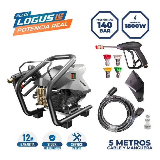 Hidrolavadora Profesional Logus 140 Bar 1800w Alta Presión