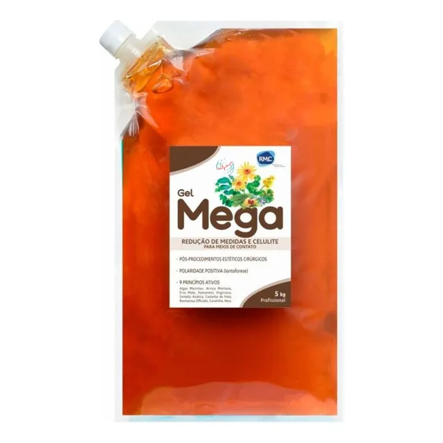 Gel Condutor Mega 9 Princípios Ativos Ultrassom 5kg - Rmc