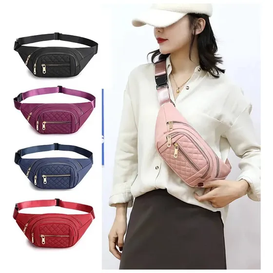 Bolso Cangurera Koala De Tela Oxford Para Mujer