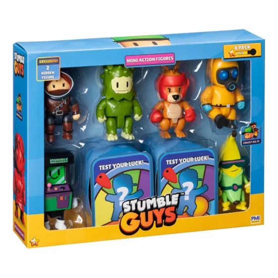 Stumble Guys Pack X8 Figuras Muñecos Articulados - El Rey