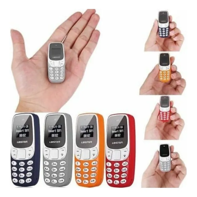. Mini Telefone Telcel Com Chip Preto Duplo Para Mudança De