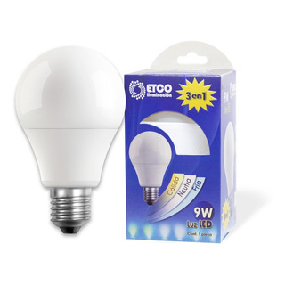 Foco Led 9w 3en1 Luz Calida Neutra Fria Ahorrador E27 Focos Foco Led 9w 3en1 Luz Calida Neutra Fria Ahorrador E27 Focos