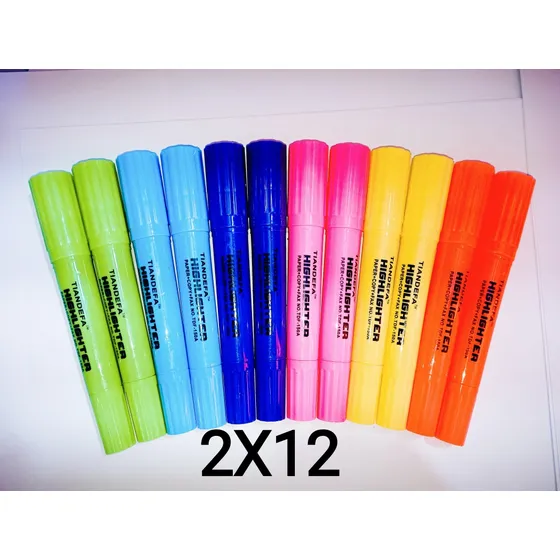 Resaltadores Doble Punta 2 Pack D 12 Cada Caja Total 24