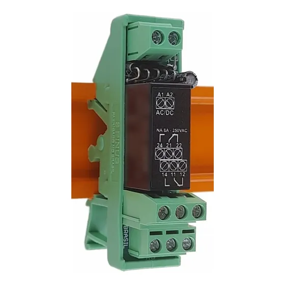Relé Acoplador 2 Contatos Reversiveis 12v, 24v, 127v, 220v