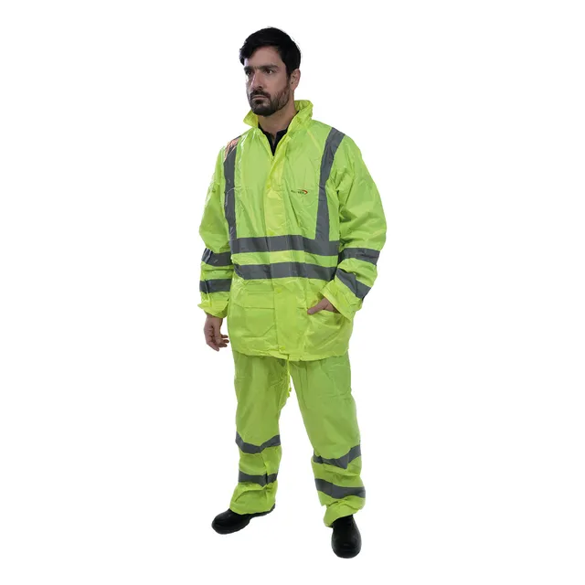 Traje De Lluvia Alta Visibilidad De Poliester - Premuim