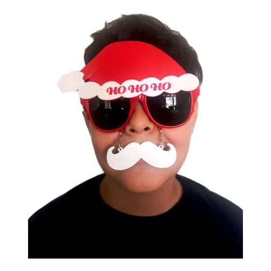 Lentes De Santa Con Bigote Ho Ho Ho Navidad Fiesta