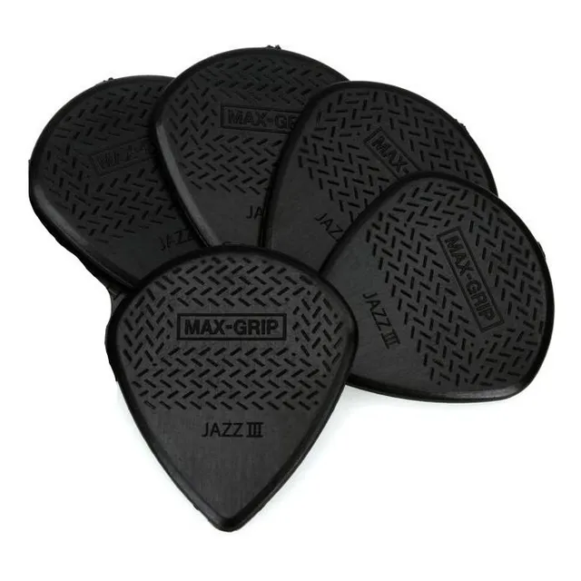 5 Plumillas Dunlop Max Grip Jazz Iii 1.38