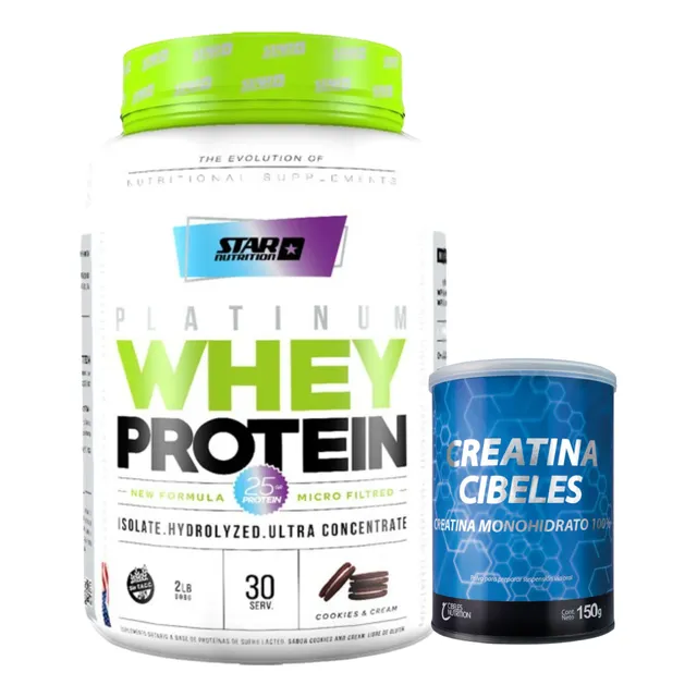 Proteina Star 2lb + Creatina Cibeles 150g Combo Muscular Gym