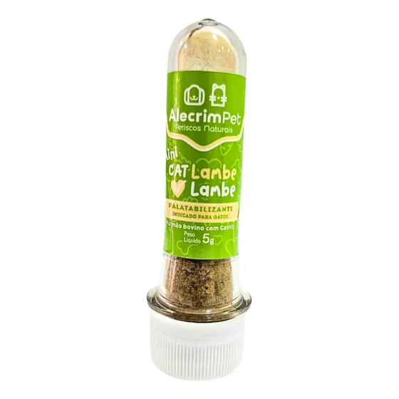 Saborizante Mini Cat Lambe Pulmão Bovino E Catnip Gatos