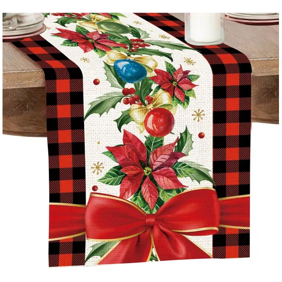 Camino Mesa Navidad Para 108  Largo Cuadro Bufalo Tema Casa