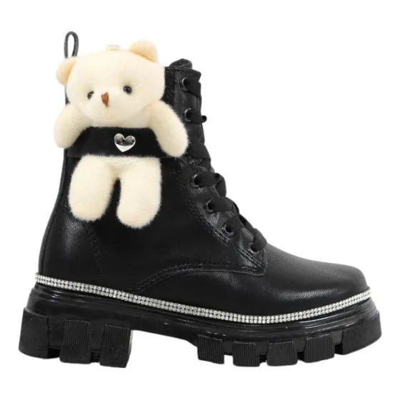 Botas Niña Oso Peluche Botines Moda Tendencia Osito