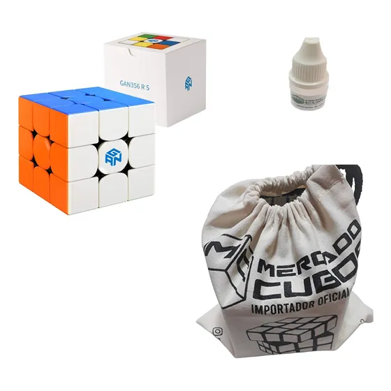 Cubo Rubik Original Gan 356 Rs + Lubricante + Bolsita Mc