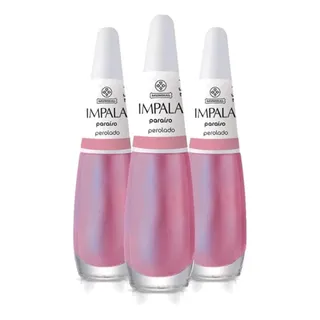Kit 3 Esmaltes Impala Perolado ParaĂso 7,5ml Kit 3 Esmaltes Impala Perolado ParaĂso 7,5ml