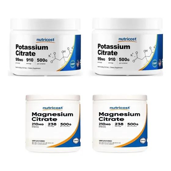 Citrato De Magnesio 1 Kilo Citrato De Potasio 1 Kilo Sabor Natural
