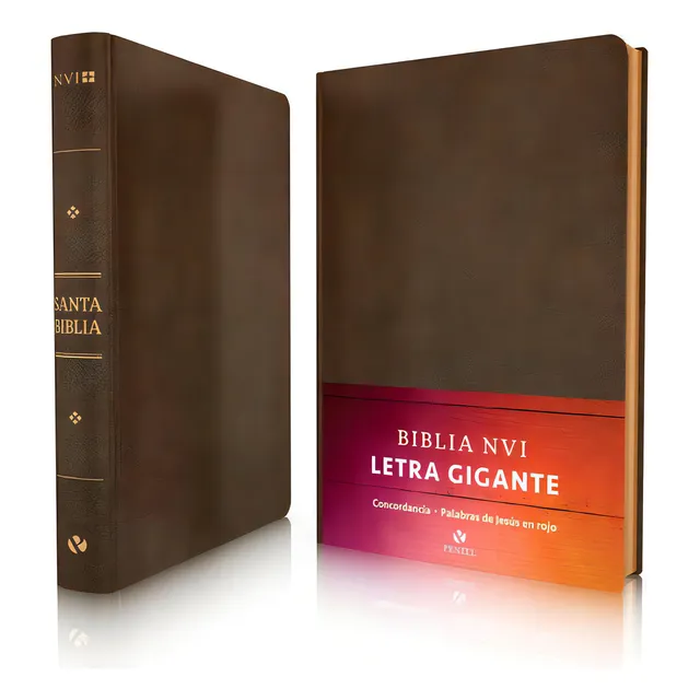 Nvi Biblia Letra Gigante Marron, Piel Fabricada