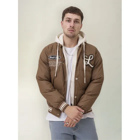 Campera Abrigo World Club. Capucha Desmontable