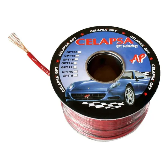 Cable Automotriz 14 Awg Rojo Gpt-14r Celapsa X Rollo