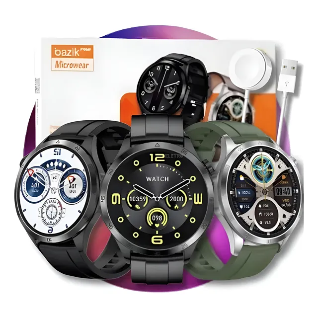 Relogio Smartwatch Redondo Inteligente Tela Amoled Ma20s Pro