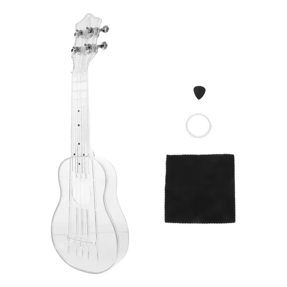 1 Juego De Ukelele Elegante Portátil Transparente De 21 PuLG
